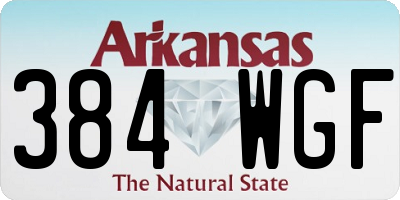 AR license plate 384WGF