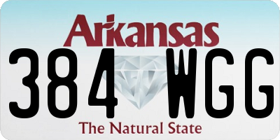 AR license plate 384WGG