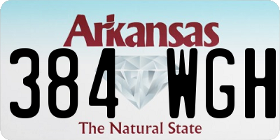 AR license plate 384WGH