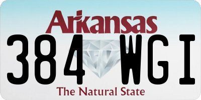 AR license plate 384WGI