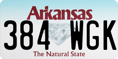AR license plate 384WGK