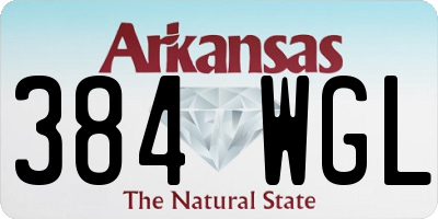AR license plate 384WGL