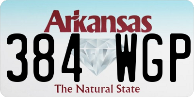 AR license plate 384WGP