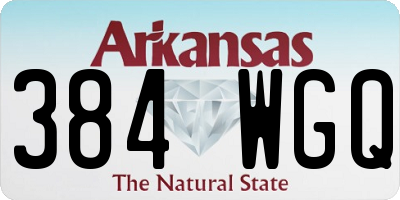 AR license plate 384WGQ
