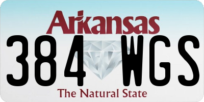 AR license plate 384WGS