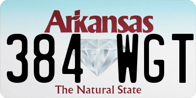 AR license plate 384WGT