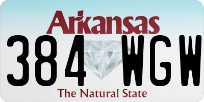 AR license plate 384WGW