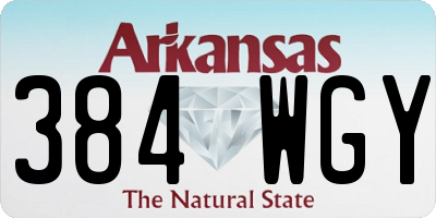 AR license plate 384WGY