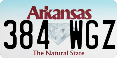 AR license plate 384WGZ