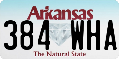 AR license plate 384WHA