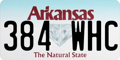 AR license plate 384WHC
