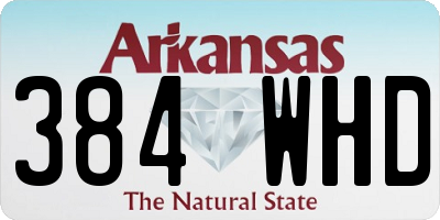 AR license plate 384WHD