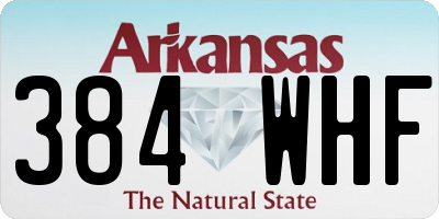AR license plate 384WHF