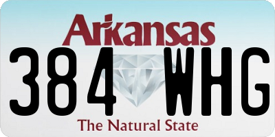 AR license plate 384WHG