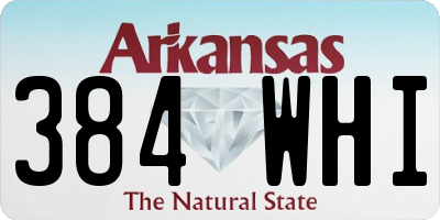 AR license plate 384WHI