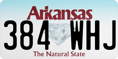 AR license plate 384WHJ