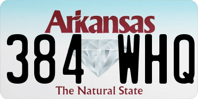 AR license plate 384WHQ