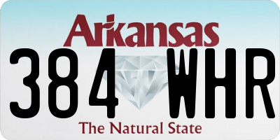 AR license plate 384WHR
