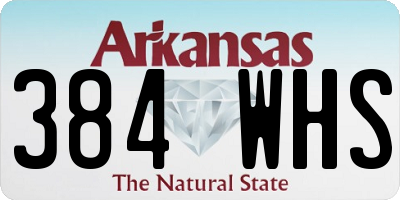 AR license plate 384WHS