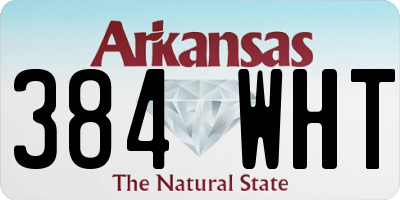 AR license plate 384WHT