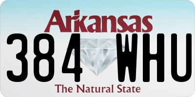 AR license plate 384WHU