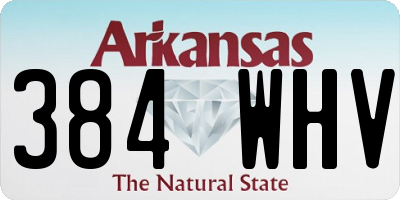 AR license plate 384WHV
