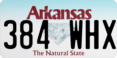 AR license plate 384WHX