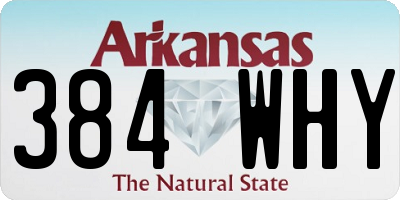 AR license plate 384WHY
