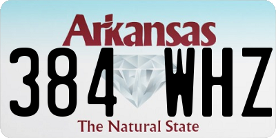 AR license plate 384WHZ