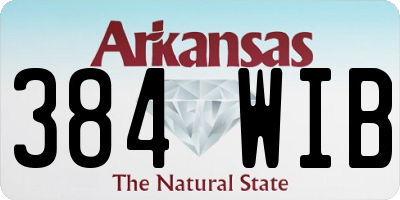 AR license plate 384WIB
