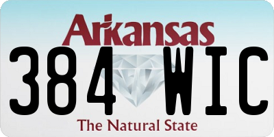 AR license plate 384WIC
