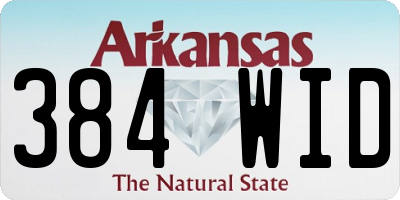 AR license plate 384WID