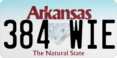 AR license plate 384WIE
