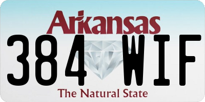 AR license plate 384WIF