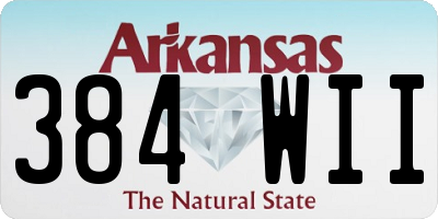 AR license plate 384WII