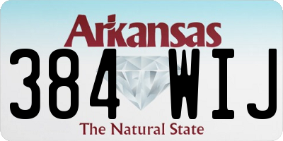 AR license plate 384WIJ