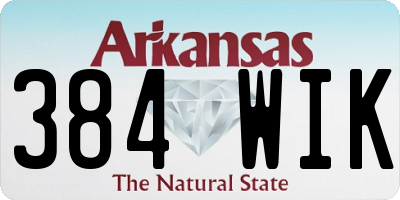 AR license plate 384WIK