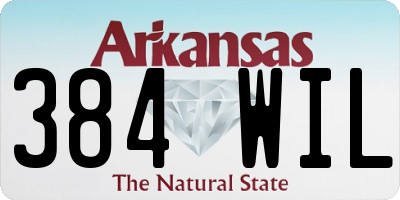 AR license plate 384WIL