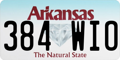 AR license plate 384WIO