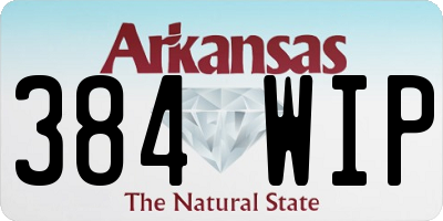 AR license plate 384WIP