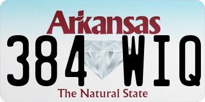 AR license plate 384WIQ