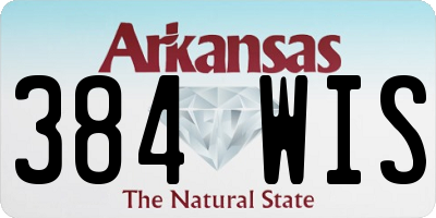 AR license plate 384WIS