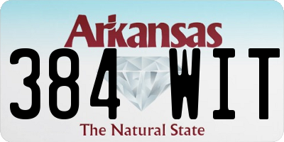 AR license plate 384WIT