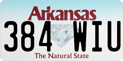 AR license plate 384WIU