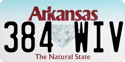 AR license plate 384WIV