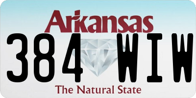 AR license plate 384WIW