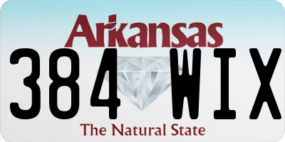 AR license plate 384WIX