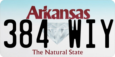 AR license plate 384WIY