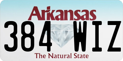 AR license plate 384WIZ