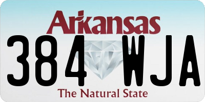 AR license plate 384WJA